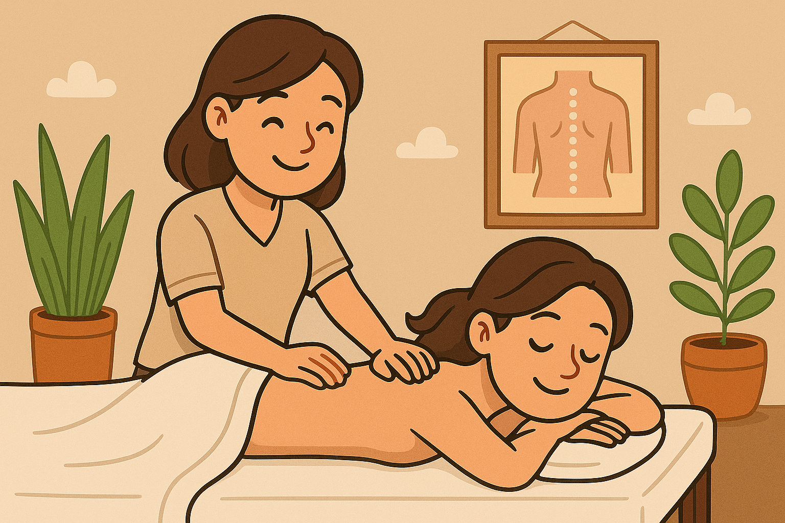 Massage stones, flowers, and a tranquil spa setting